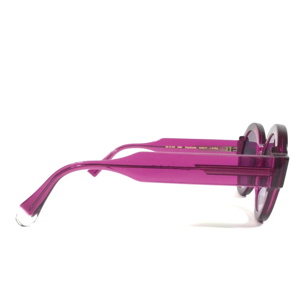Gigi Studios Sunglasses LAURA 6454/11 Clear Purple Frame w/ Blue Gradient Lenses